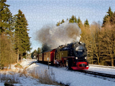 CALVENDO Puzzle Brockenbahn bei DREI Annen Hohne 1000 Teile Lege-Grösse 64 x 48 cm Foto-Puzzle Bild