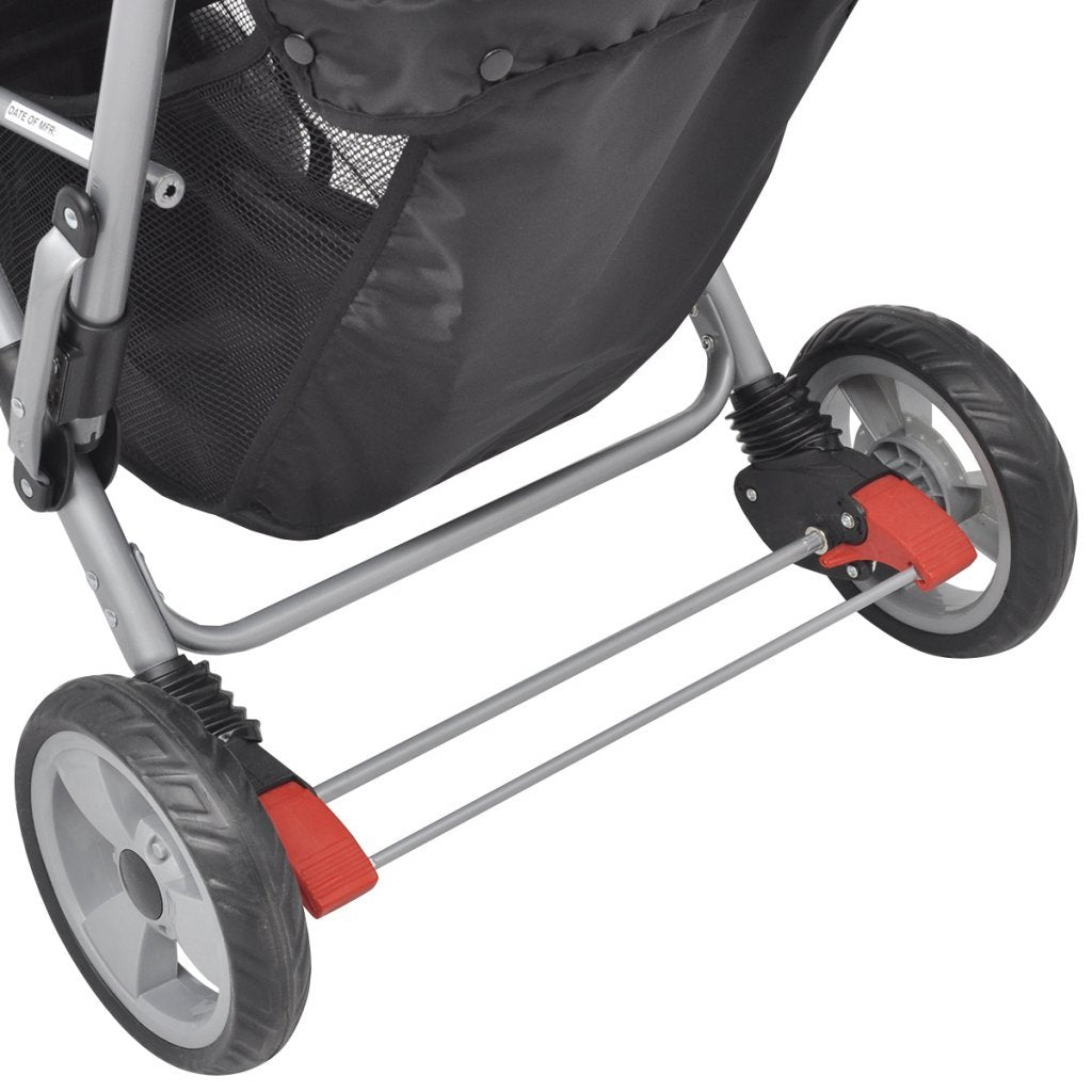 Festnight Geschwisterwagen Kinderwagen Geschwisterkinderwagen aus Stahl + Oxfordgewebe für 1-2 Kinde