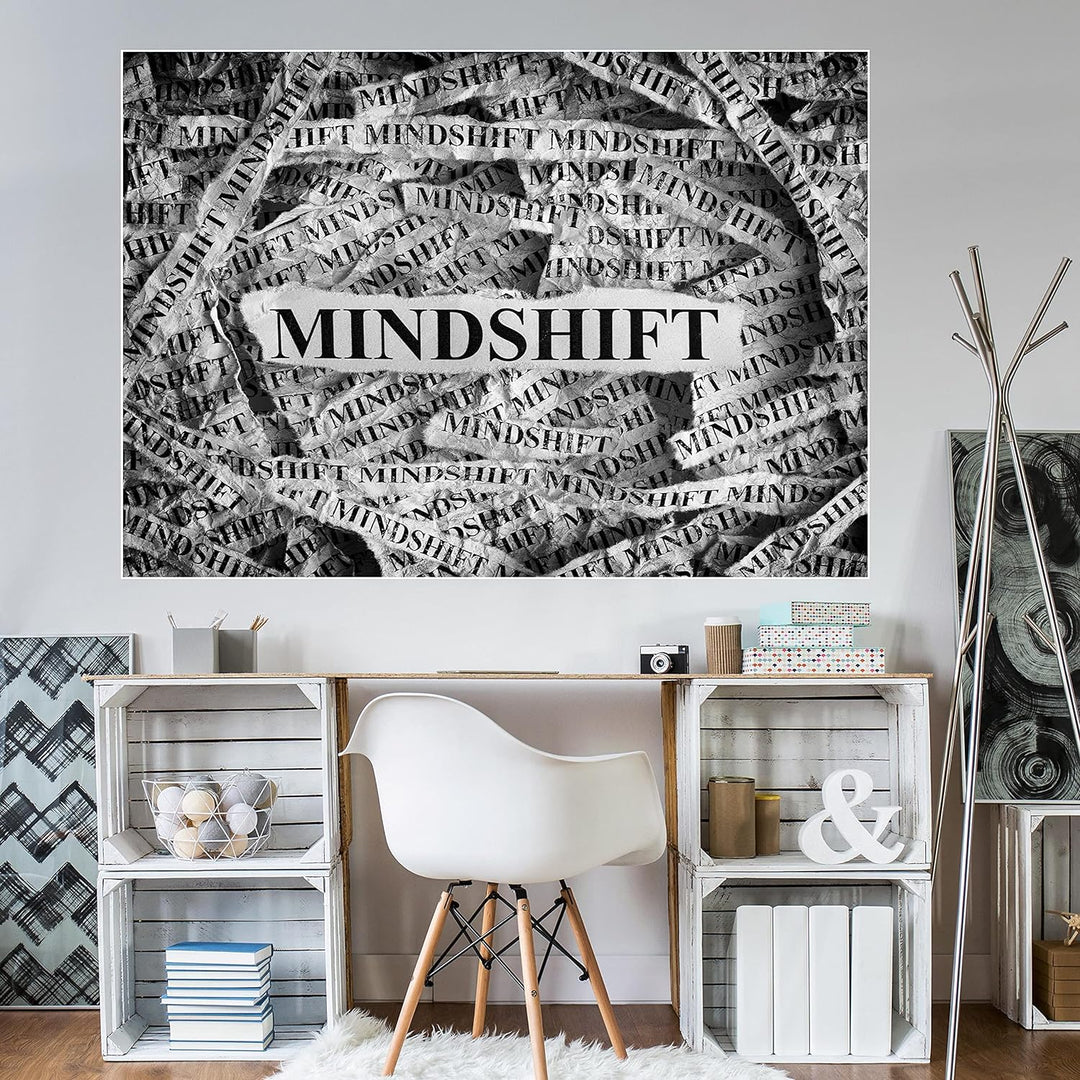 wandmotiv24 Poster als Wanddeko, Grösse Din A0, Mindshift, Mindset, Zeitung, Moderne Wanddeko, Wandb