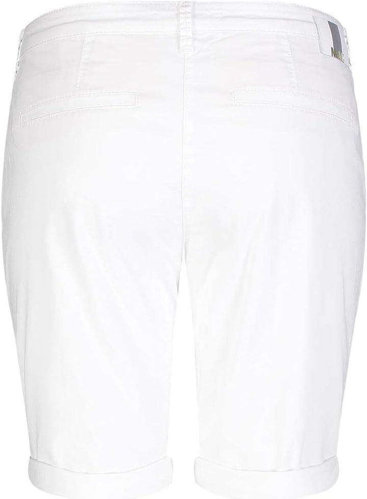 MAC Jeans MCA Damen Chino Shorts per Pack Weiss (White 010), W44(Herstellergrösse: 44/09)