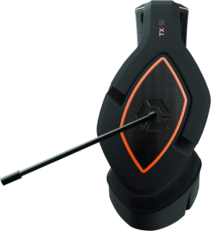 Gioteck TX50 Kopfhörer mit Mikrofon, Klinkenstecker 3,5 mm, für PS4 Xbox One und PC (Orange und Schw