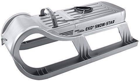TikTakToo EKO Snowstar 80 1er Familienschlitten 1-Sitzer - davoser Stil Kunststoffschlitten mit Meta
