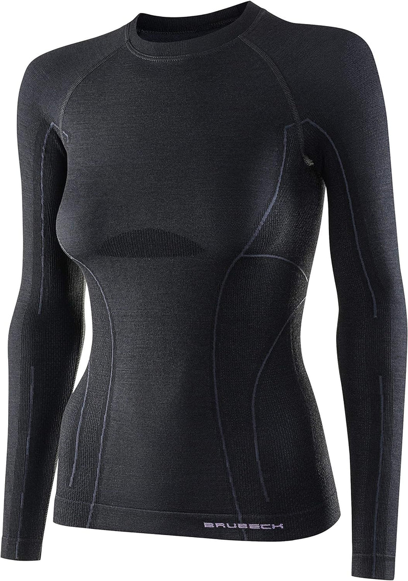 BRUBECK Damen Langarm Funktionsshirt | Atmungsaktiv | Thermo | Sport | Outdoor | Unterhemd | Unterwä