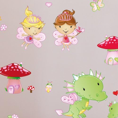 Wandkings Feen Welt Wandsticker XL Set, 35 Aufkleber, Gesamtfläche 130 x 70 cm