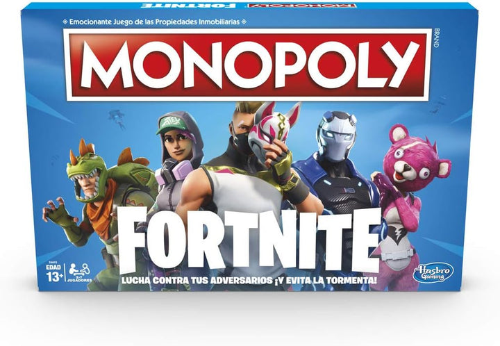 Monopoly Fortnite (spanische Version), Mehrfarbig, Einheitsgrösse (Hasbro E6603105), Spanische Versi