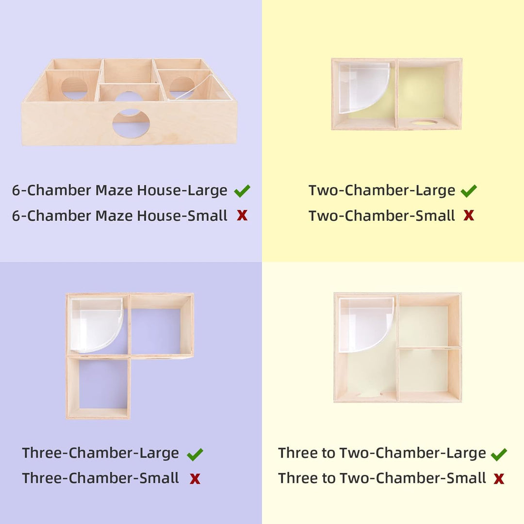 Niteangel Kleintiersandbad-Box - Acryl-Kleintier-Sandbad-Dusche & Sandgruben-Behälter für Hamster, M