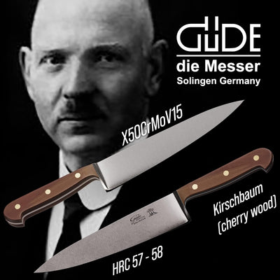 Güde 6805/21 Solingen Tradition - Kochmesser geschmiedet, 21 cm, Pflaumenholz, K.GÜDE, Küchenmesser,