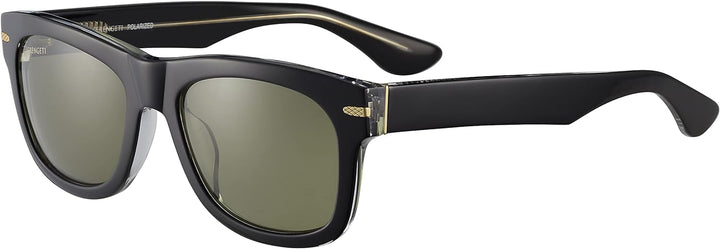 Serengeti Unisex Foyt Sonnenbrille, Glänzend, Schwarz, transparente Schicht, M