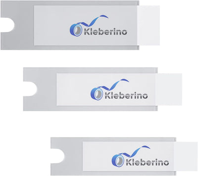 Kleberino Beschriftungsfenster selbstklebend | inclusive weissen blanko Einsteckschilder | Sichthüll