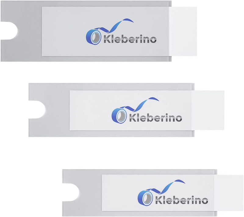 Kleberino Beschriftungsfenster selbstklebend | inclusive weissen blanko Einsteckschilder | Sichthüll