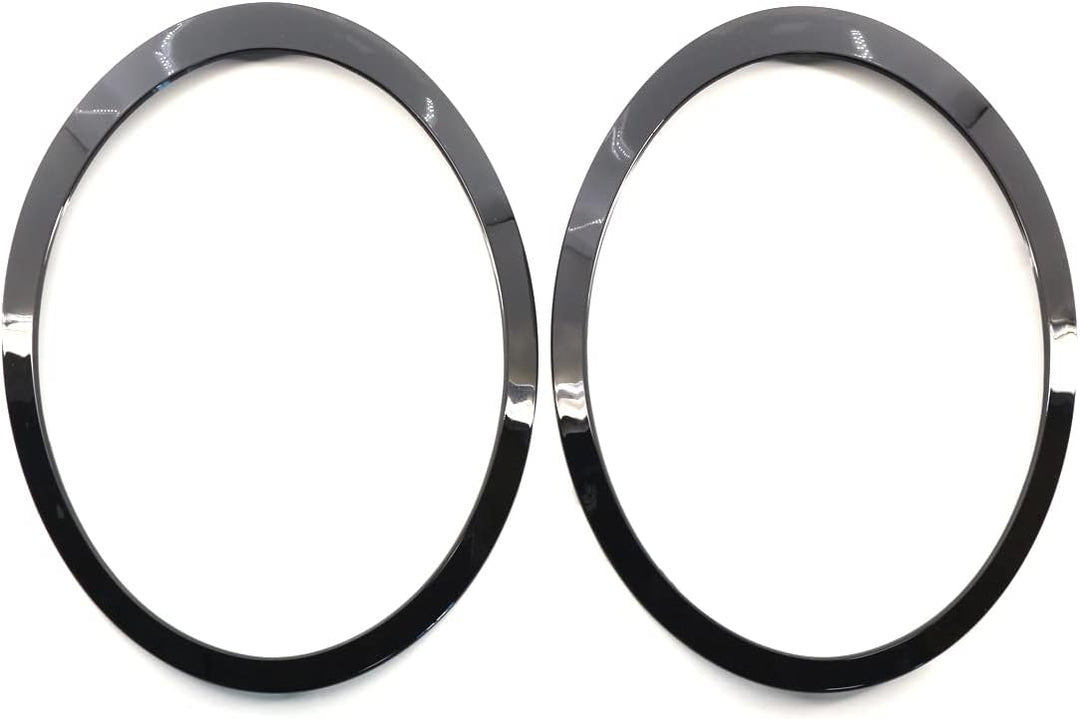 KYYET Scheinwerfer-Zierringblende für Fahrer- und Beifahrerseite, glänzend schwarz, kompatibel mit M