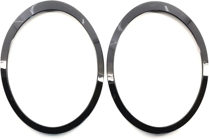 KYYET Scheinwerfer-Zierringblende für Fahrer- und Beifahrerseite, glänzend schwarz, kompatibel mit M