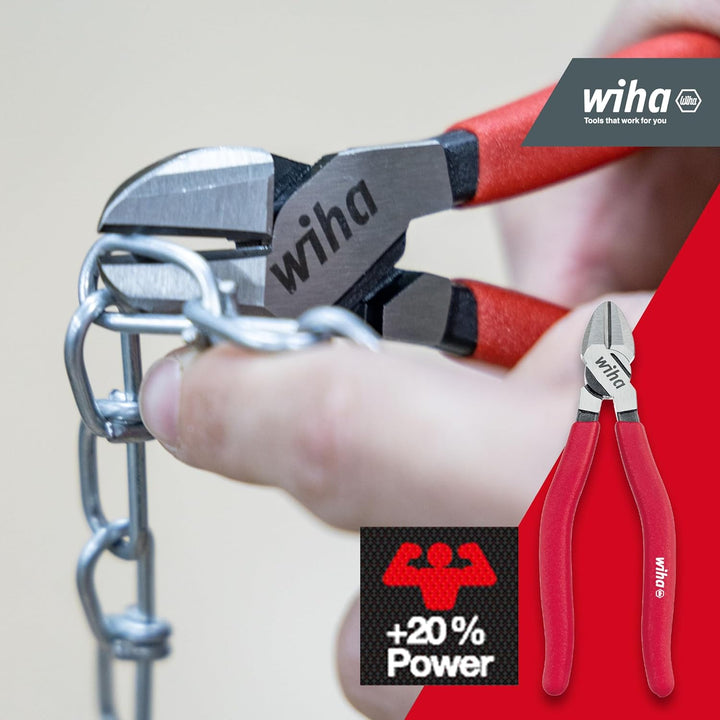 Wiha Zangen Set Classic 3 teilig I Kombizange mit DynamicJoint® und OptiGrip, Flachrundzange mit Dyn