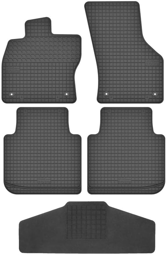 Fussmatten Vorne, Hinten + Tunnel Matte 5er Set für VW Arteon ab 2017 Gummi Gummimatten Vorne, Hinte