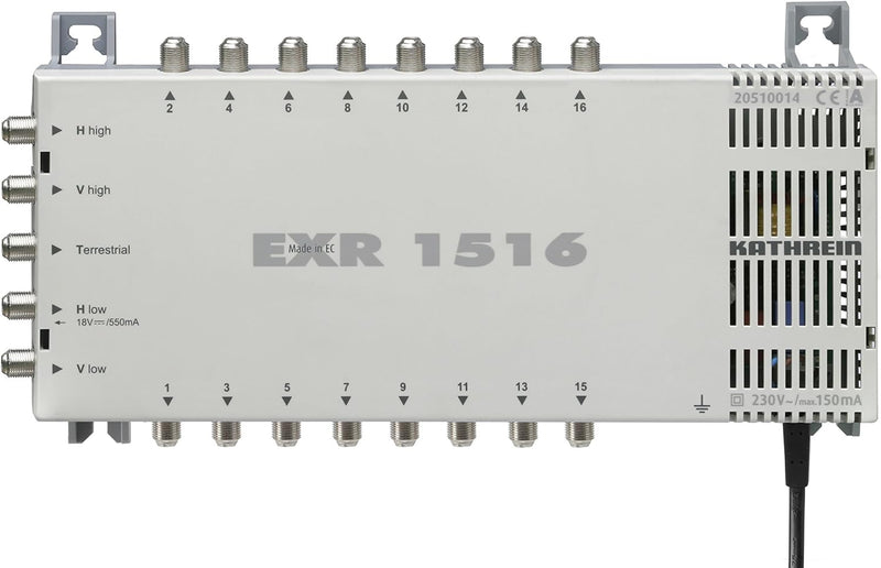 Kathrein EXR 1516 Satelliten-ZF-Verteilsystem-Multischalter (1 Satellit, 16 Teilnehmeranschlüsse, Kl