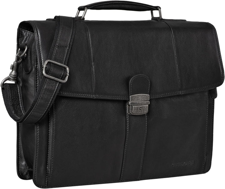 STILORD 'Havanna' Leder Businesstasche A4 Gross Klassische Aktentasche Arbeitstasche Abnehmbarer Sch