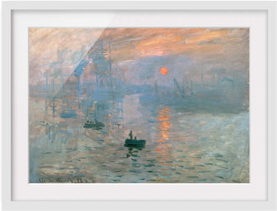 Bild mit Passepartout - Claude Monet - Impression - Farbe Eiche 30 x 40cm 30cm x 40cm Eiche, 30cm x