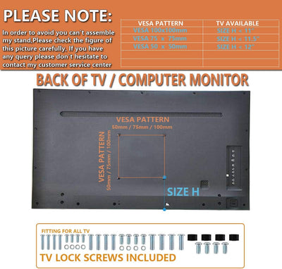 Hemudu Monitor Ständer Tischständer für 13 Zoll-32 Zoll Monitore, schwenkbar, neigbar, rotierbar, hö