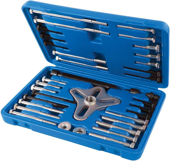 Silverline 515011 Jochabzieher mit Zubehör, Silber, 40–93 mm, 46 - Teilig Satz