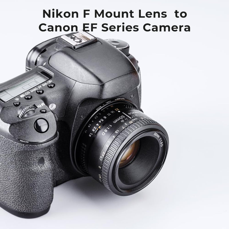 K&F Concept AI-EOS Objektivadapter für Nikon AI AI-S A, Canon EOS EF EF-S und für 60D 50D 550D 500D