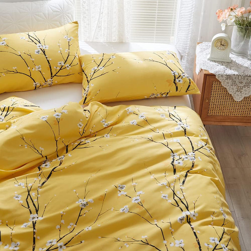 OLDBIAO Bettwäsche 3er Set Mikrofaser Bettbezug 200x220 cm und Kissenbezüge 80x80 cm, Ästhetisch Blu