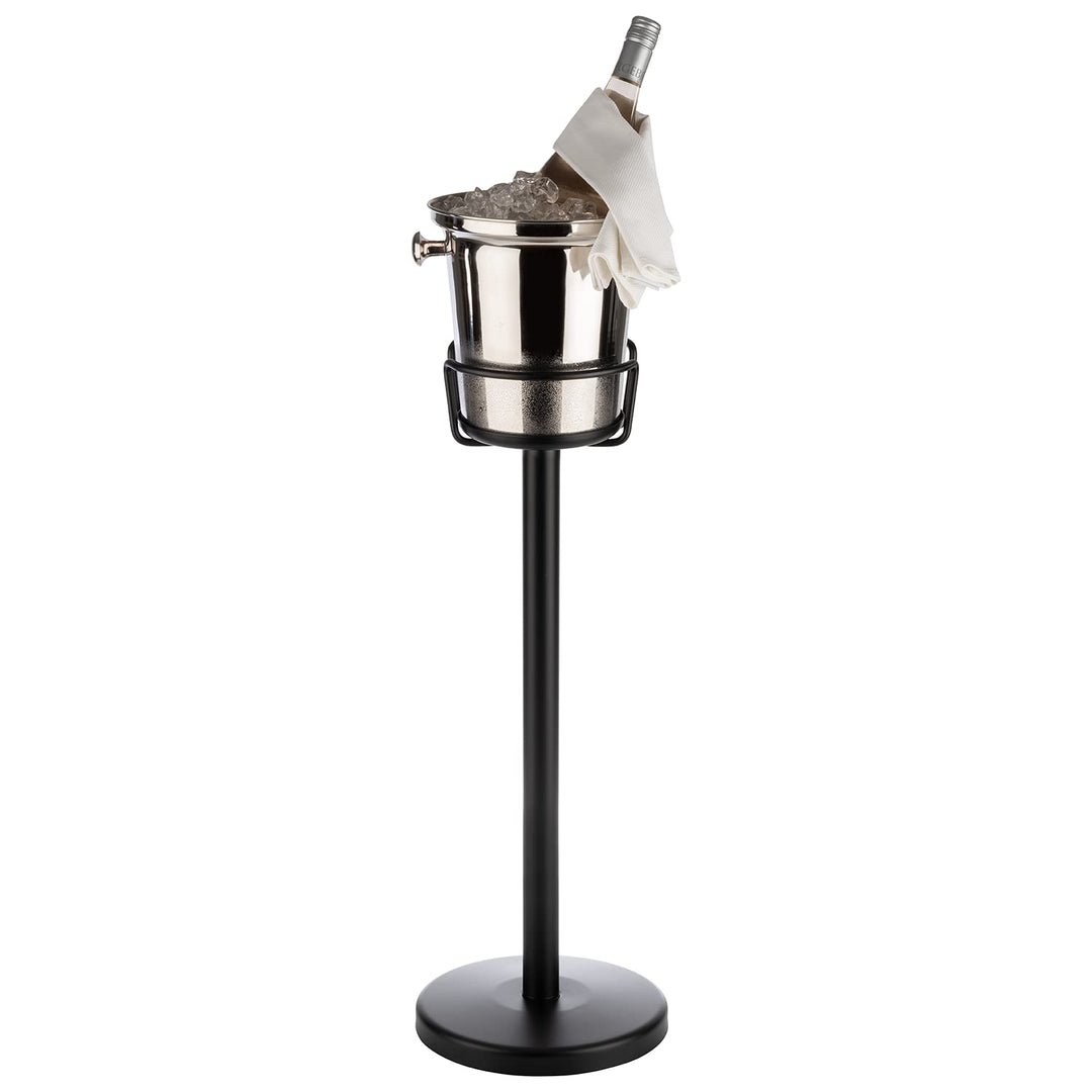 APS 36116 Ständer für Wein-/Sektkühler, schwarz matt, Innendurchmesser der Schale 15 cm, Höhe 71,5 c