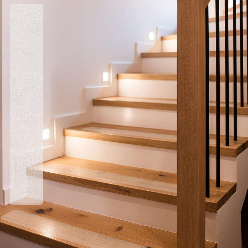 ECENCE 16x Anti-Rutsch Streifen Treppen, Stufenmatten für Holz, Fliesen, Stein und andere Glatte Böd