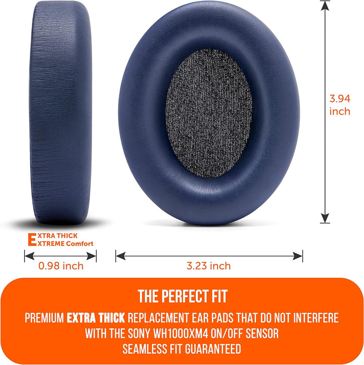WC Wicked Cushions Extra Dicke Ohrpolster für Sony WH1000XM4 Kopfhörer – weiches PU-Leder, luxuriöse