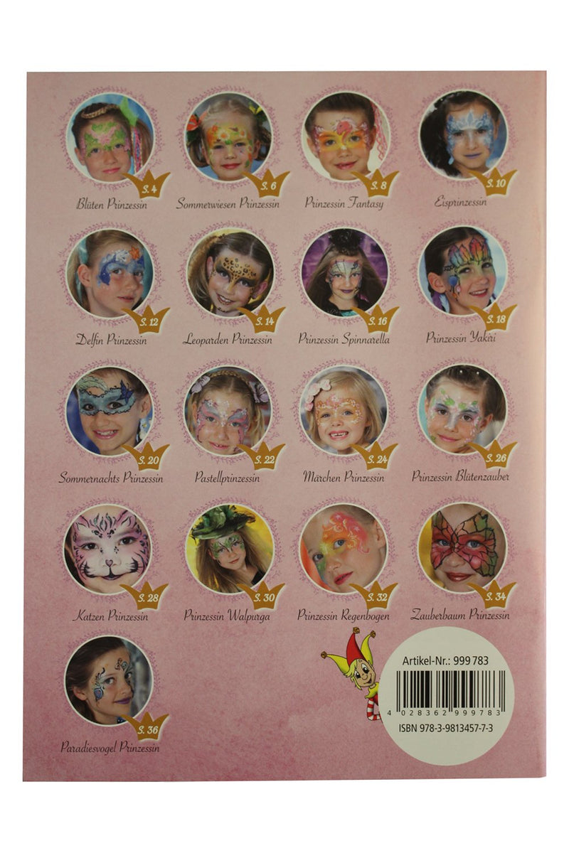 Eulenspiegel 212073 - Hello Princess Schmink-Palette, 10 Profi-Aqua Farben, 4 Split Cakes, 2 Glitter