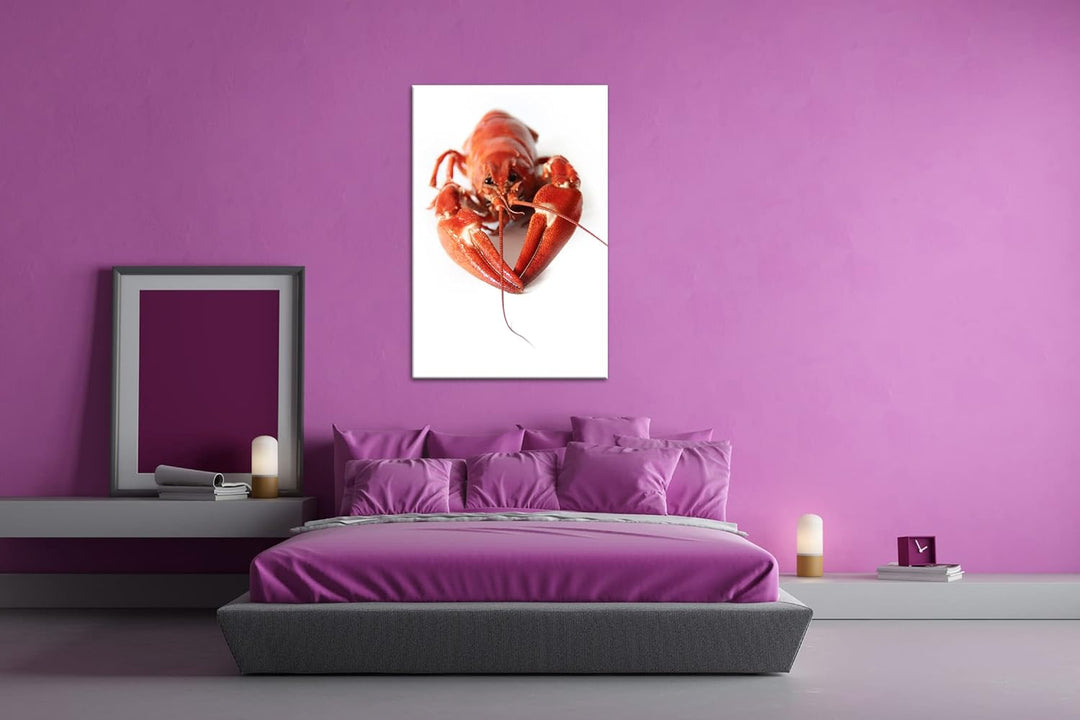 deyoli schwedische rote Krebse im Format: 100x70 als Leinwandbild, Motiv fertig gerahmt auf Echtholz
