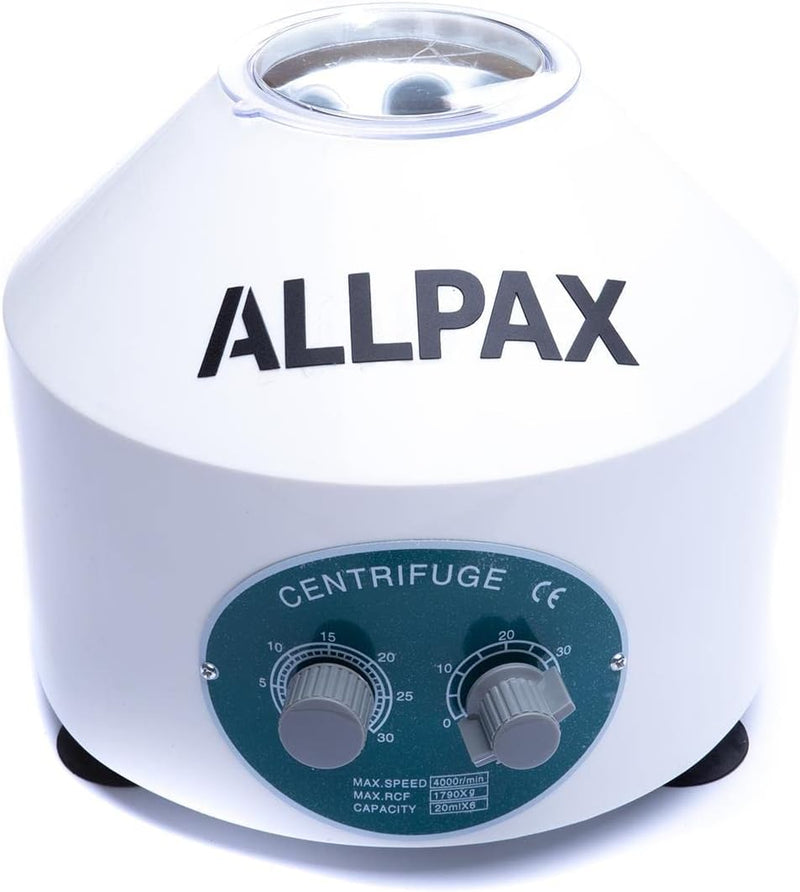 Allpax Tischzentrifuge Low Speed, Kreisrotor für 6 x 20 ml, 300-4000rpm /1790xG, 0-30 min, Zentrifug