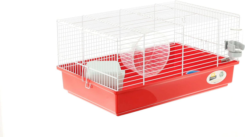 Ferplast Hamsterkäfig, Nagerkäfig CRICETI 9, Kleintierkäfig, Hamsterzubehör inklusive, 46 x 29,5 x h