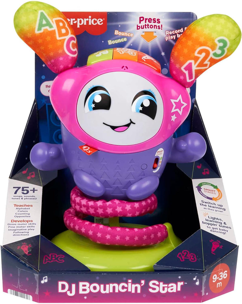 Fisher-Price DJ Bouncin’ Star Baby Toys | Educational Toys for 1 Year Old Boys and Girls | 1 Year