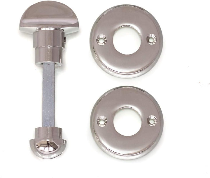 Antikas - Nickel Verschluss - Beschlag WC Toilettentür Drehschliesser Gäste-Toilette