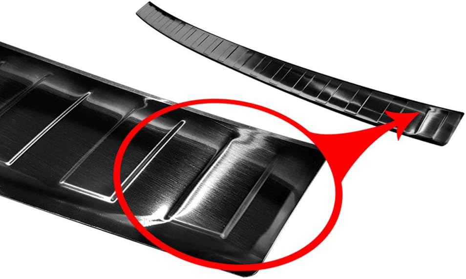 Avisa Schwarz Edelstahl Heckstossstangenschutz kompatibel mit Volkswagen Caddy 2004-2015 & FL 2015-2