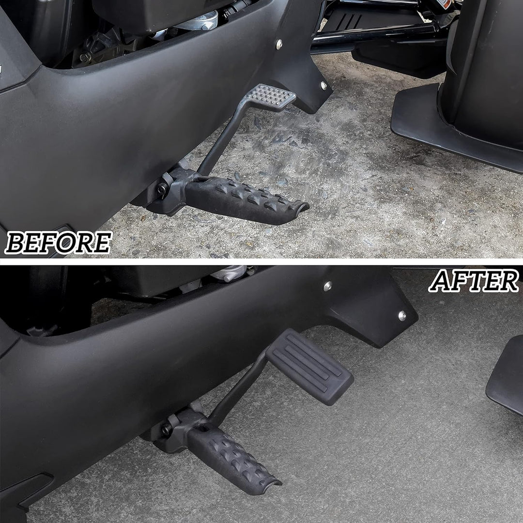 SAUTVS Schwarzes grösseres Bremspedal für Can Am Ryker, verlängerte Bremse Fussstütze Peg Pedal Trit