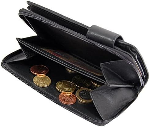 GoBago Branco Leder Damen Geldbörse Portemonnaie Geldbeutel 14x9x2cm (Jeans-Blue), Jeans-blue