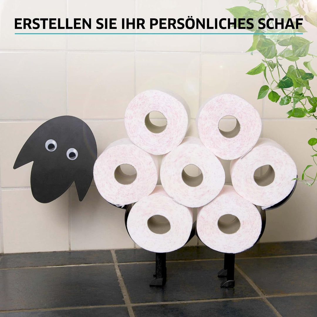 Gadgy Klopapierhalter Schaf | Toilettenpapier aufbewahrung | Klorollenhalter | Ersatzrollenhalter |