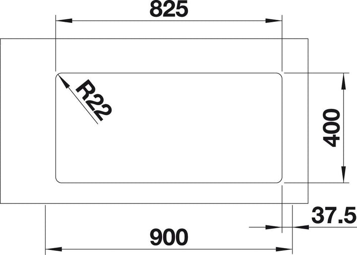 BLANCO ANDANO 400/400-U | Edelstahl | Einbauart: Unterbau | ohne Ablauffernbedienung | 90er Untersch