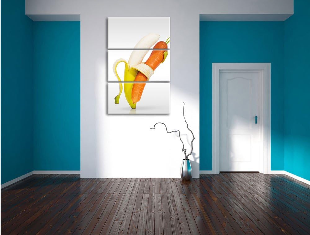 Pixxprint Traumhaftes schwarzes Einhorn als Leinwandbild/Grösse: 3 Teilig (120x80) / Wandbild/Kunstd