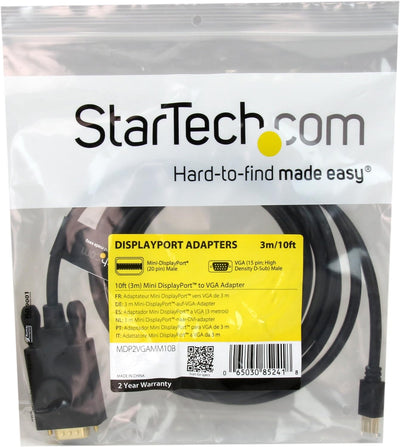 Startech.com 3 m Mini-DisplayPort-auf-VGA-Kabel – mDP auf VGA 1920 x 1200 Computer-Monitor-Kabel – M