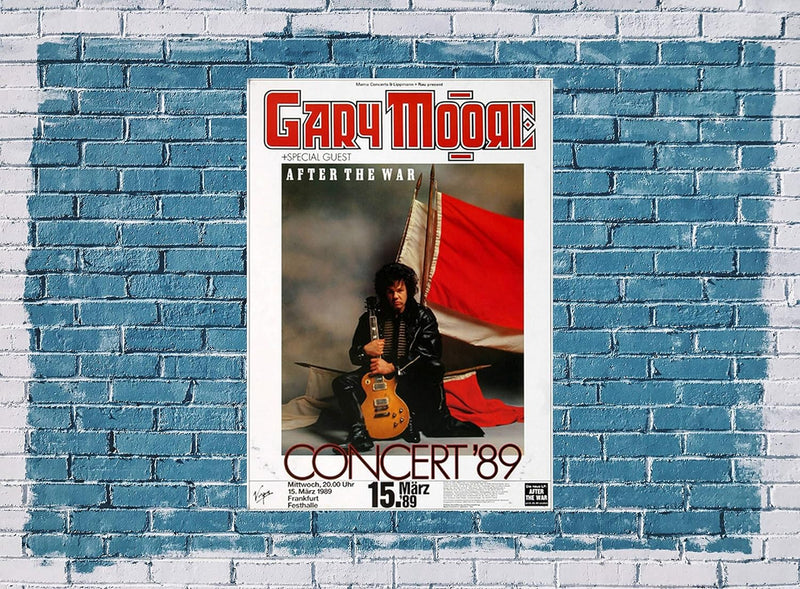 Gary Moore - After The War, Frankfurt 1989 » Konzertplakat/Premium Poster | Live Konzert Veranstaltu