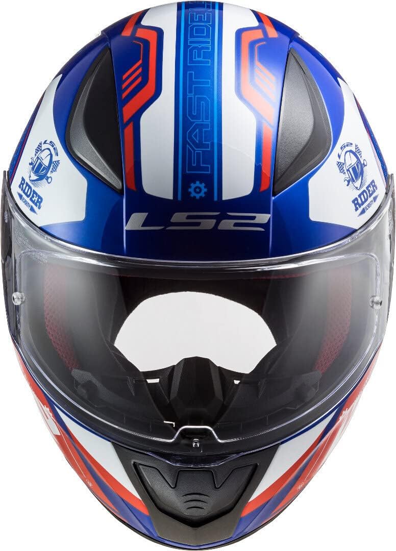 LS2 Integralhelm Motorrad Rapid Stratus blau weiss rot XXL XXL Blau / Weiss / Rot, XXL Blau / Weiss