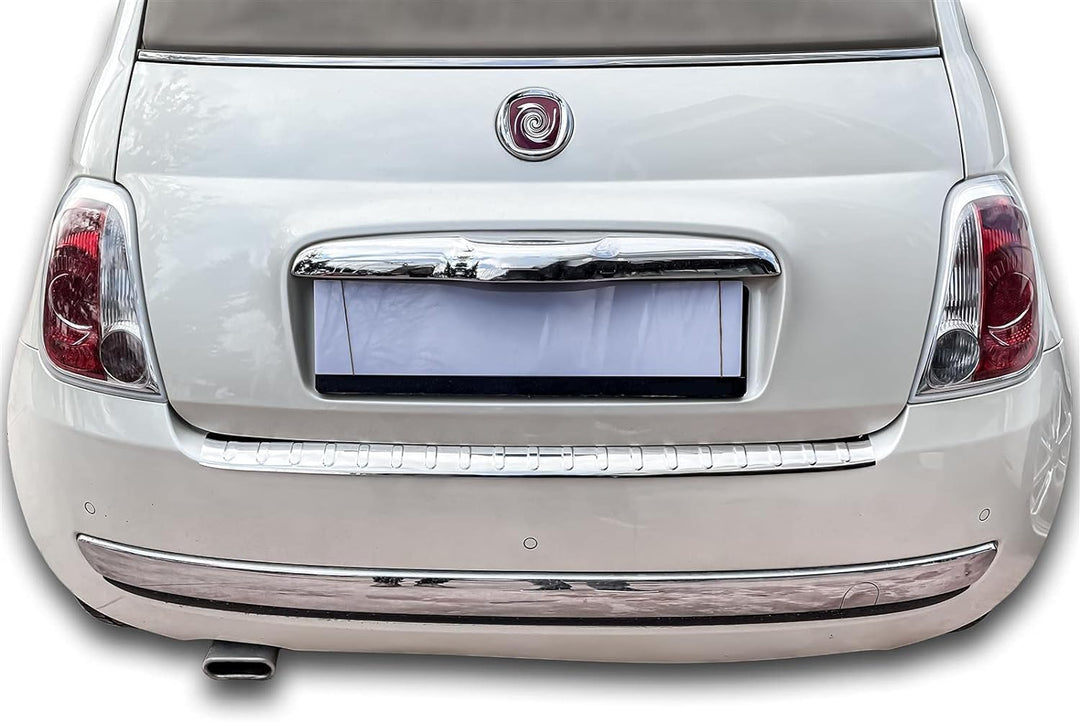 Ladekantenschutz Edelstahl CHROM kompatibel für FIAT 500 | 500C | 2007-2015 | | mit Abkantung | prem