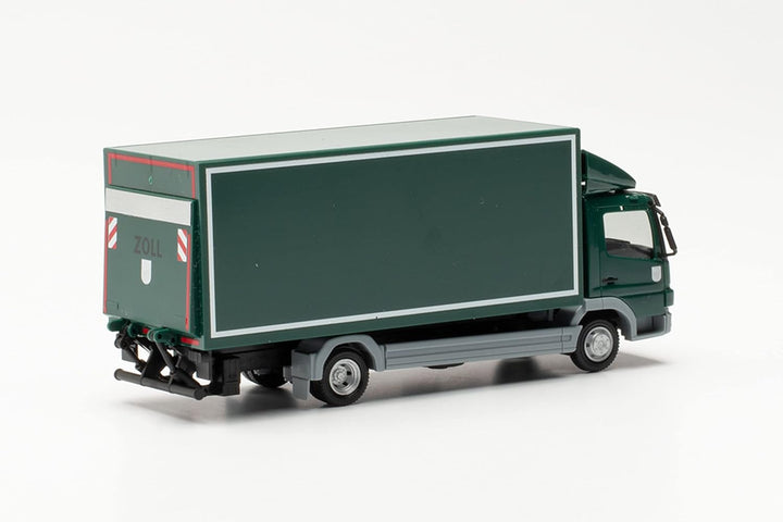 herpa 096645 Mercedes-Benz Atego `10 Koffer-LKW mit Ladebordwand „Zoll“ Auto Miniaturmodelle Kleinmo