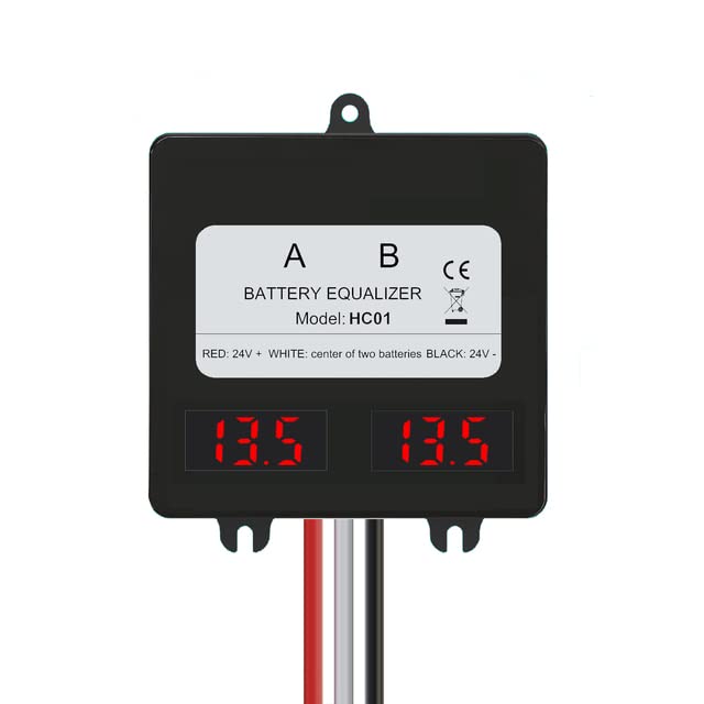 SolaMr 24V Batterie-Equalizer 2x12V Batterie Ausgleicher Battery Balancer Equalizer für Gel/Hochwass