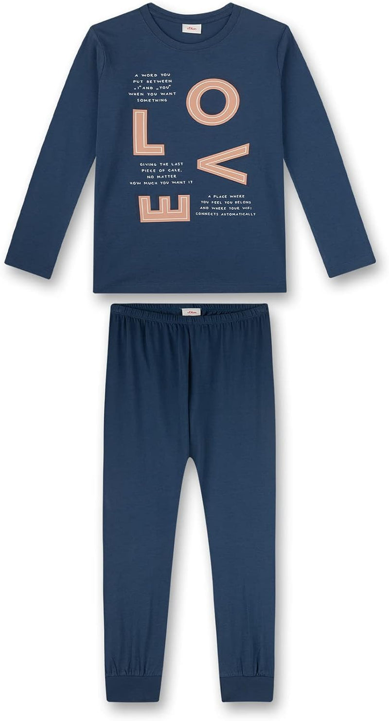 s.Oliver Mädchen Pyjamaset 128 True Blue, 128 True Blue