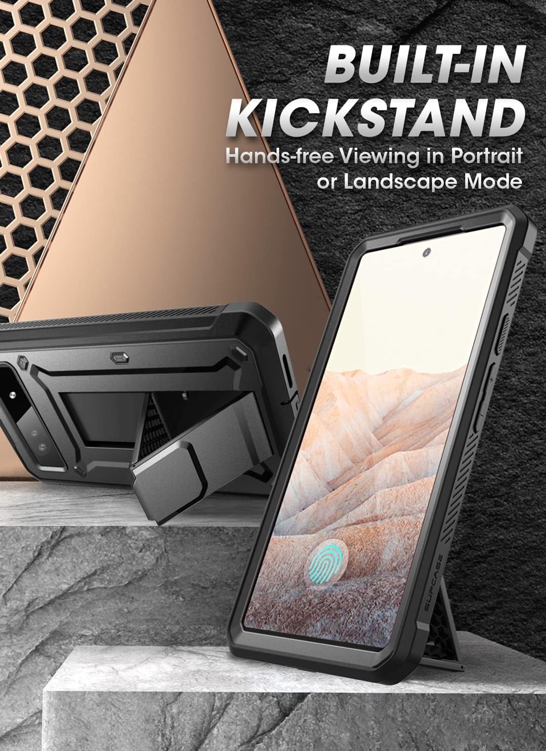 SupCase Outdoor Hülle für Google Pixel 6A [Unicorn Beetle Pro] mit 2 Vorderseite (ohne Displayschutz