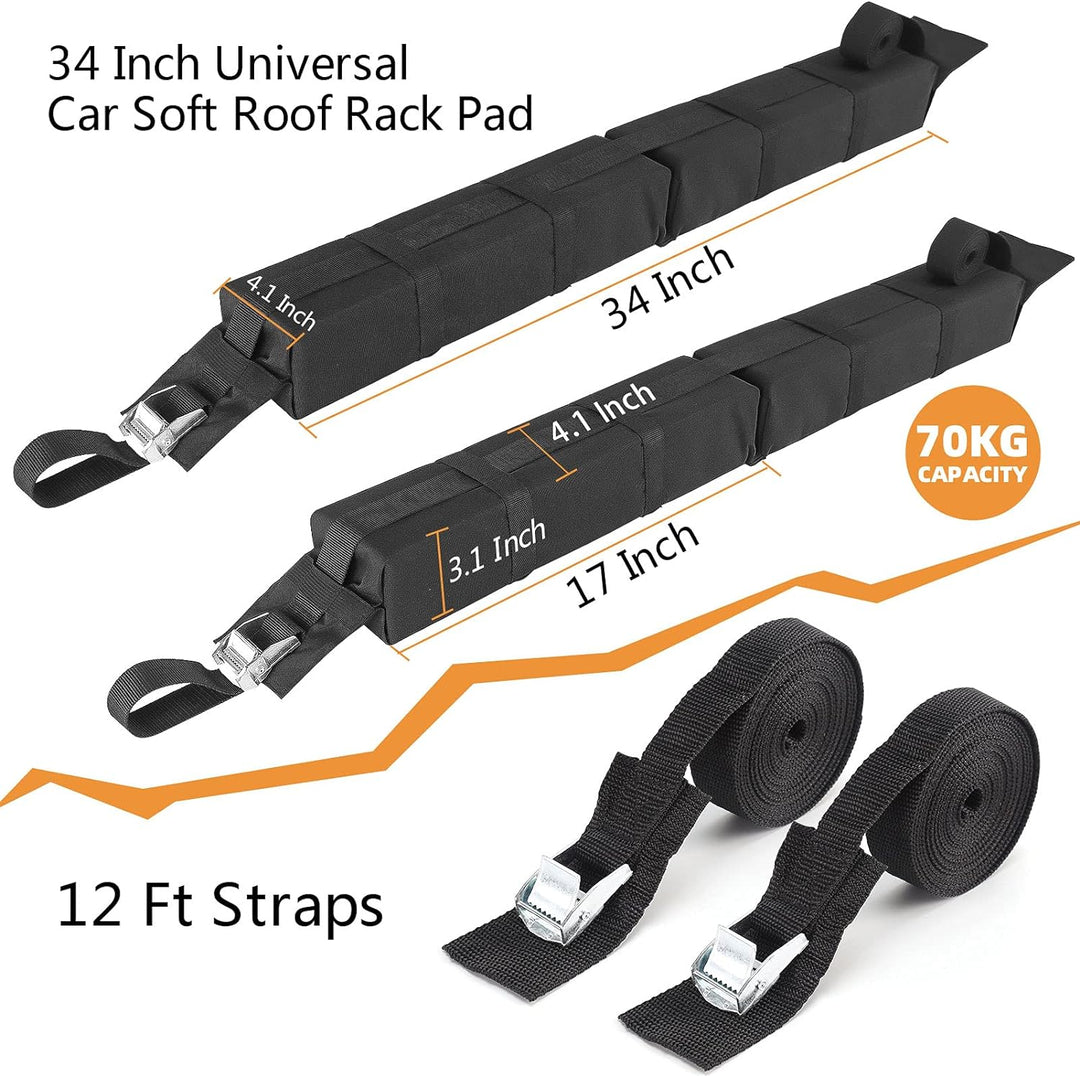 Weiche Gepäckträger Dachgepäckträger - Universal Auto Gepäckträger Pad für Kajak Surfboard Kanu Snow