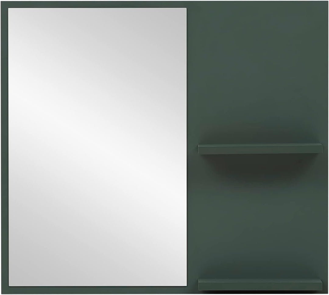 Schildmeyer Kent Spiegel mit 2 Ablagen 151451, waldgrün, 67 x 12,2 x 60 cm Waldgrün 2 Ablagen, Waldg